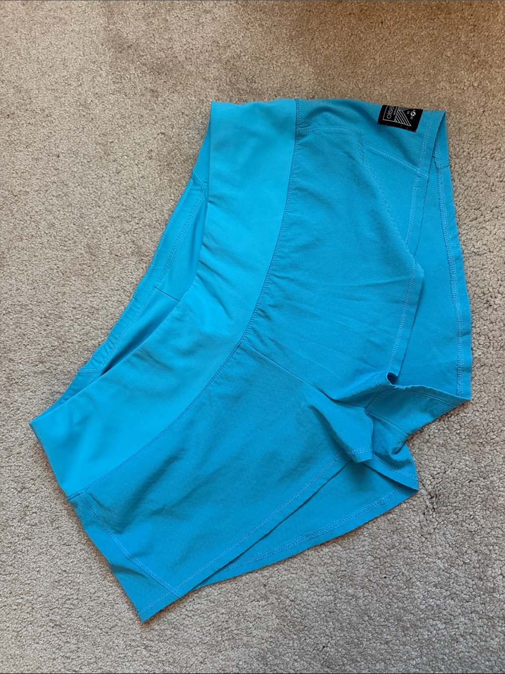Oiselle Baby Blue Mac Roga Shorts